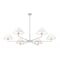 Z-Lite Leila Chandelier, 6-Light, 63 In.W x 10.75 In.H, Brushed Nickel/White Linen 744-63R-BN - alternate 8